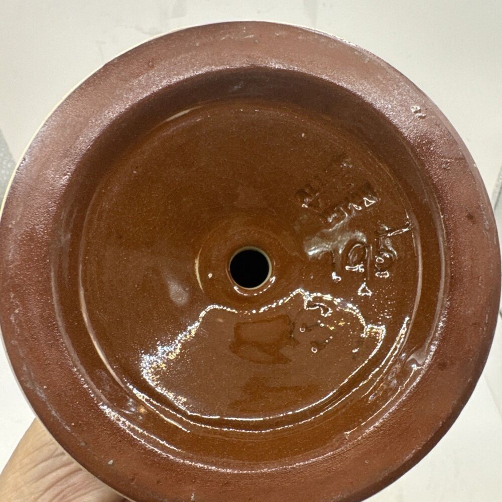 Aller Vale Torquay pottery motto Ware Candlestick Blues Rusts Creams 6.5 In - Picture 6 of 8